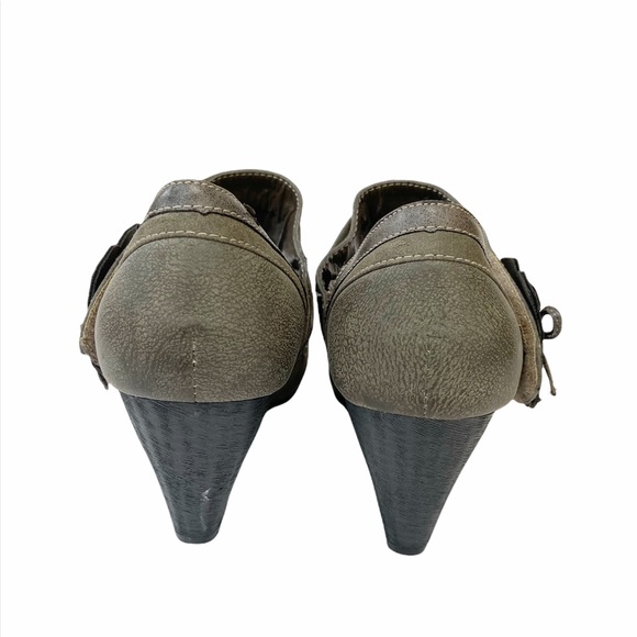 Avec Les Filles Mary Jane Heels w/Flower Green 7.5 - Picture 7 of 14